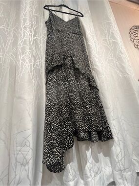 Dynamite Black and White Printed Slip Dress